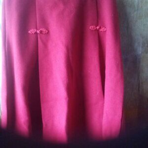 Wool like mid length skirt